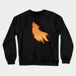 Red Flamed Wolf Crewneck Sweatshirt